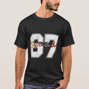 Vintage 67 Numbers 6 7 Brain Rot Meme Funny Six Se T-Shirt