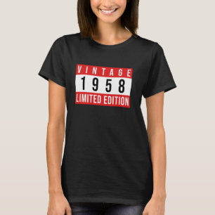 Vintage 67th Birthday Decorations Vintage 1958 67 T-Shirt