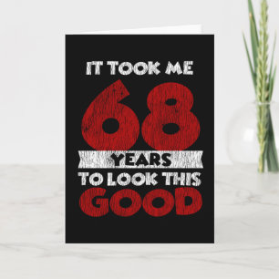 Vintage 68 Years Old Funny 68th Birthday Gift Card