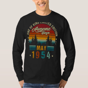 Vintage 68th Birthday Awesome Since May 1954 Epic  T-Shirt