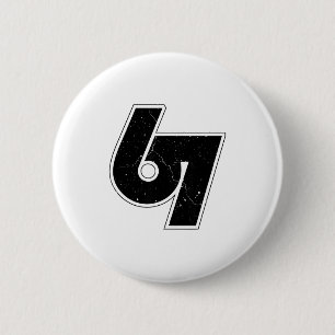 Vintage 6 7 Meme Six Seven Logo Namaste Funny Hall 6 Cm Round Badge