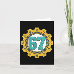 Vintage 6 7 number 67 day for math science teacher card