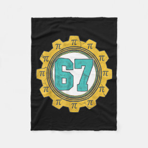 Vintage 6 7 number 67 day for math science teacher fleece blanket