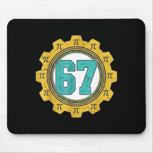 Vintage 6 7 number 67 day for math science teacher mouse mat