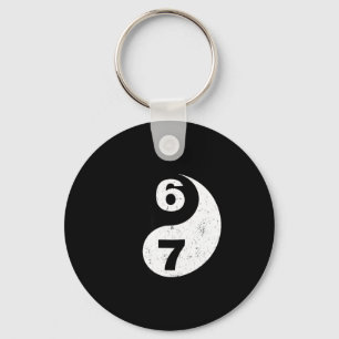 Vintage 6 7 Yin Yang Namaste Six Seven Nostalgia Key Ring