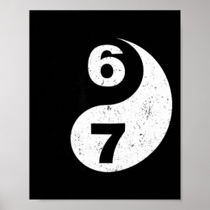 Vintage 6 7 Yin Yang Namaste Six Seven Nostalgia Poster