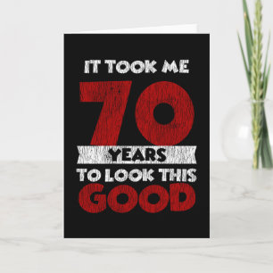 Vintage 70 Years Old Funny 70th Birthday Gift Card