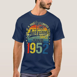 Vintage 70 Years Old June 1952 Decorations 70th Bi T-Shirt
