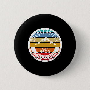 Vintage 70s 80s Breckenridge Colorado Rocky Mounta 6 Cm Round Badge