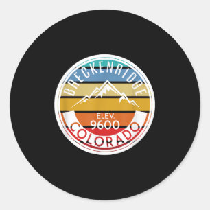 Vintage 70s 80s Breckenridge Colorado Rocky Mounta Classic Round Sticker