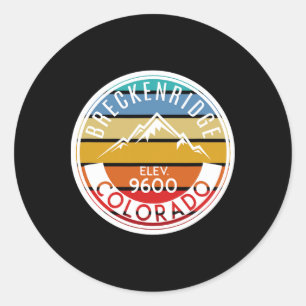 Vintage 70s 80s Breckenridge Colorado Rocky Mounta Classic Round Sticker