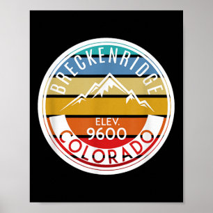 Vintage 70s 80s Breckenridge Colorado Rocky Mounta Poster