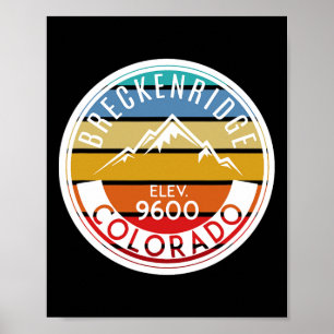 Vintage 70s 80s Breckenridge Colorado Rocky Mounta Poster