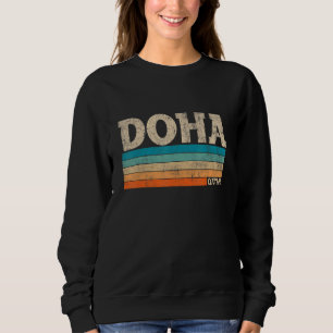 Vintage 70s 80s Style Doha Qatar Love Qatari Chr Sweatshirt