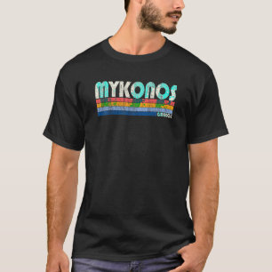 Vintage 70s 80s Style Mykonos Greece T Shirt