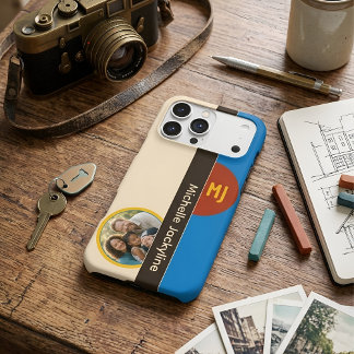 Vintage 70s Aesthetic Stripes Custom Name & Photo