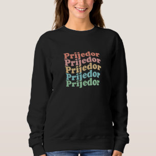 Vintage 70's Bosnia Herzegovina Hippie City - Retr Sweatshirt