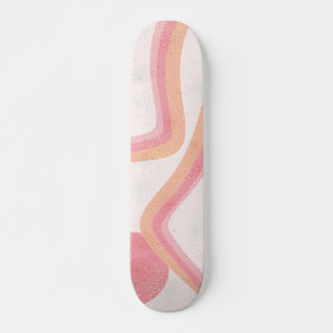 Vintage 70s print Fireworks Pink orange Skateboard
