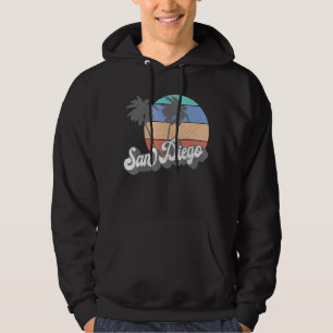 Vintage 70's San Diego California Beach Surfing Re Hoodie