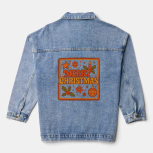 Vintage 70s styled Merry Christmas Denim Jacket