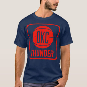 Vintage 70sStyled Basketball Decal Oklahoma City T T-Shirt