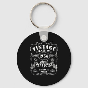 Vintage 70th Birthday Decorations Men Funny 1956 7 Key Ring