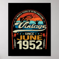Vintage 70th Birthday June 1952 70 Year Old