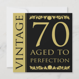 Vintage 70th Birthday Party Invitation