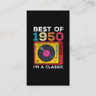 Vintage 70th Birthday Vinyls 1950 Born 70 Year old Business Card