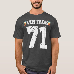 Vintage 71 Year Old Happy 71st Birthday Fun Sports T-Shirt