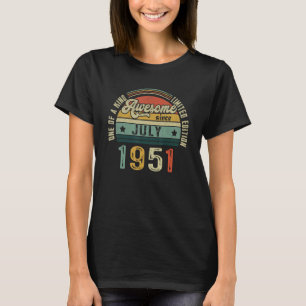 Vintage 71st Birthday Awesome Since July 1951 Epic T-Shirt