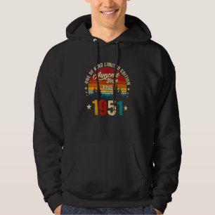 Vintage 71st Birthday Awesome Since June 1951 Epic Hoodie