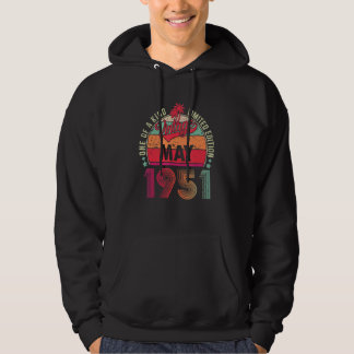 Vintage 71st Birthday Awesome Since May 1951 1 Hoodie