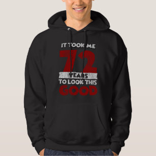 Vintage 72 Years Old Funny 72nd Birthday Gift Hoodie