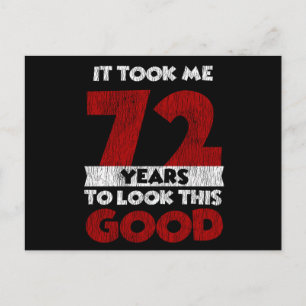 Vintage 72 Years Old Funny 72nd Birthday Gift Postcard