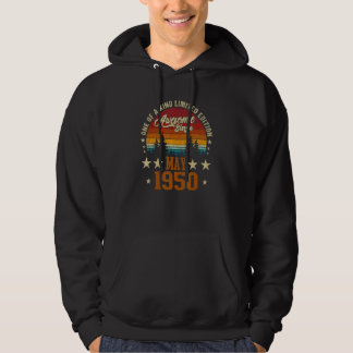 Vintage 72nd Birthday Awesome Since May 1950 Epic Hoodie