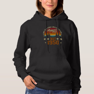 Vintage 72nd Birthday Awesome Since May 1950 Epic Hoodie