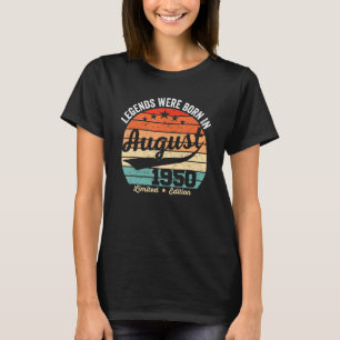 Vintage 72th Birthday Legends Were Born In August T-Shirt