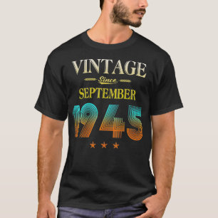 Vintage 73th Birthday Born In Made In September 19 T-Shirt
