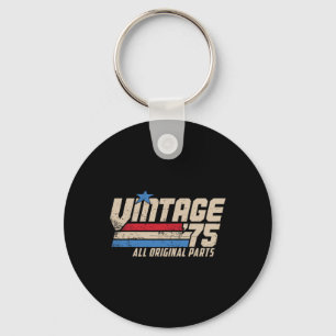 Vintage 75 Retro Birthday Top For Men 50th 1975 Da Key Ring