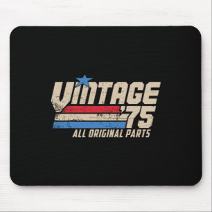 Vintage 75 Retro Birthday Top For Men 50th 1975 Da Mouse Mat