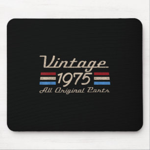 Vintage 75 Retro Birthday Top For Men 50th 1975 Da Mouse Mat