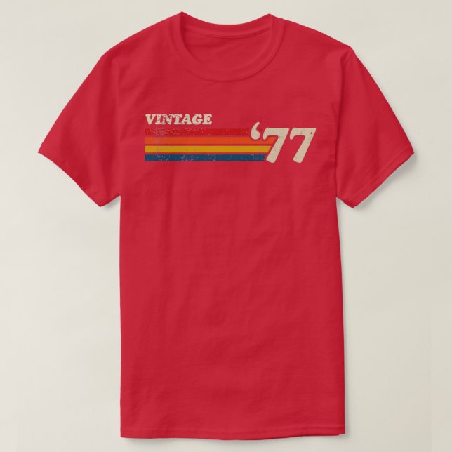 VINTAGE 77 RETRO STRIPES T-Shirt (Design Front)