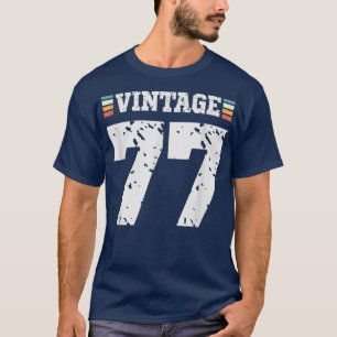 Vintage 77 Year Old Happy 77th Birthday Fun Sports T-Shirt
