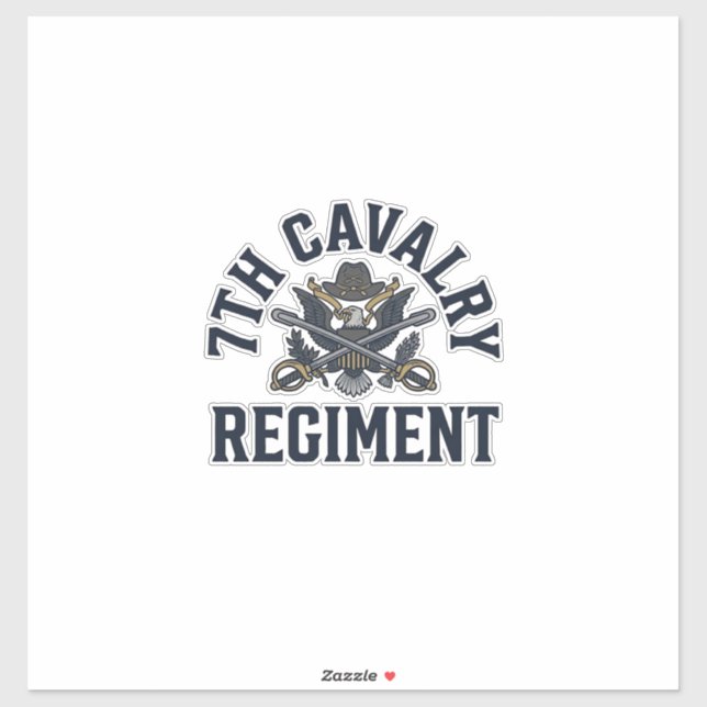 Vintage 7th Cavalry Regiment Chest Print Design_1 (Sheet)