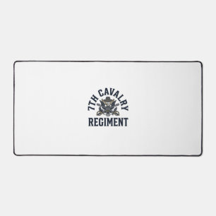 Vintage 7th Cavalry Regiment Chest Print Design_1 Desk Mat
