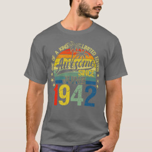 Vintage 80 Years Old June 1942 Decorations 80th Bi T-Shirt