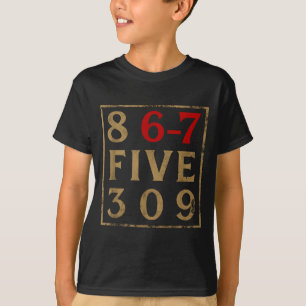Vintage 80s 867 Five 309 Funny Retro Gen Alpha Mem T-Shirt