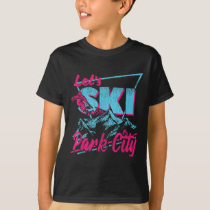 Vintage 80s 90s Skiing Clothing Retro Park City Sk T-Shirt