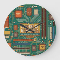 Vintage 80s Computer Motherboard "Powered By Nosta